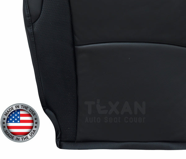 For 2010 - 2014 Toyota 4Runner Driver side Bottom Synthetic leather with perforated inserts replacement seat cover black