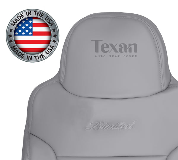Fits 2000, 2001 Ford Excursion Driver Side Lean Back Leather Replacement Seat Cover Gray