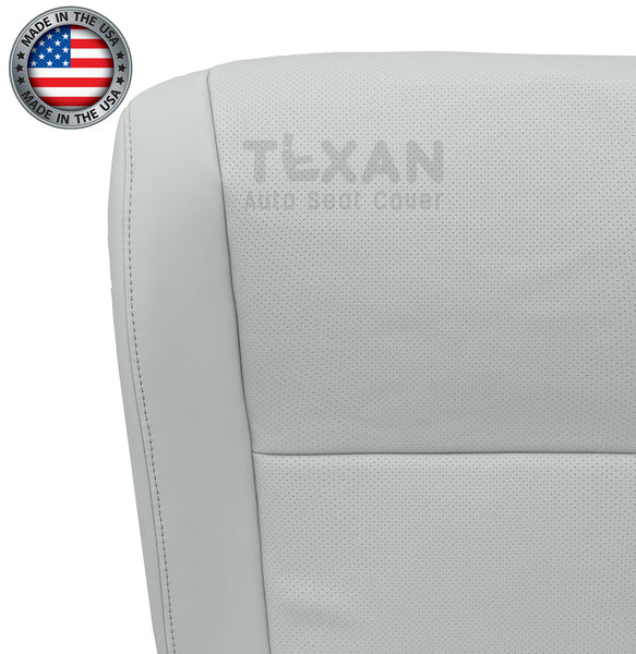 Fits 2010-2015 Lexus RX350 RX450H Passenger Side Bottom Perforated Leather Replacement Seat Cover Gray