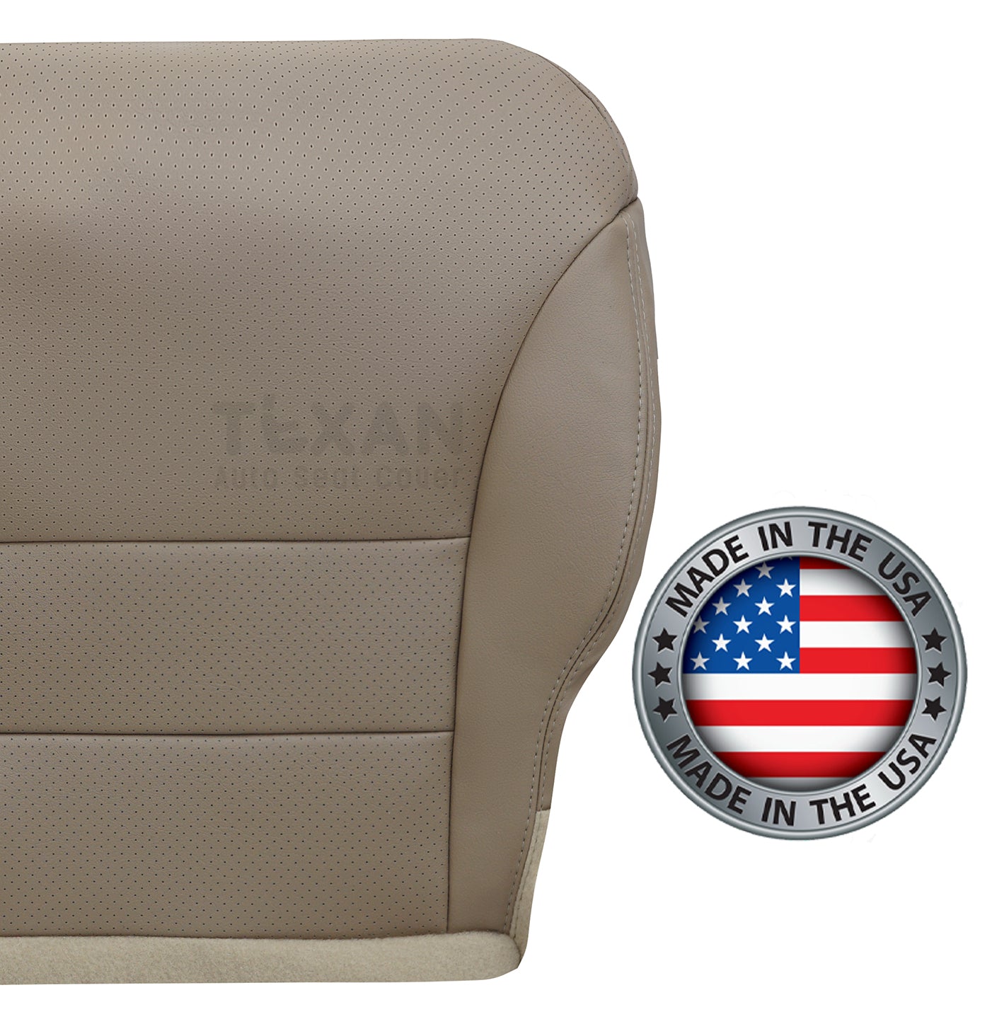 Fits 2005, 2006, 2007 Honda CRV Driver Side Bottom Leather Perforated Replacement Seat Cover Tan