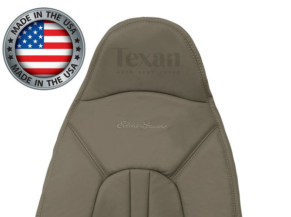 1997 to 1999 Ford Expedition Eddie Bauer Passenger Side Lean Back Synthetic Leather Replacement Seat Cover Tan