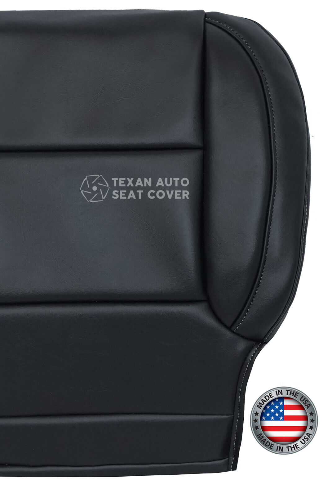 2014, 2015, 2016, 2017, 2018, 2019 GMC Sierra Passenger Side Bottom Leather Replacement Seat Cover Black