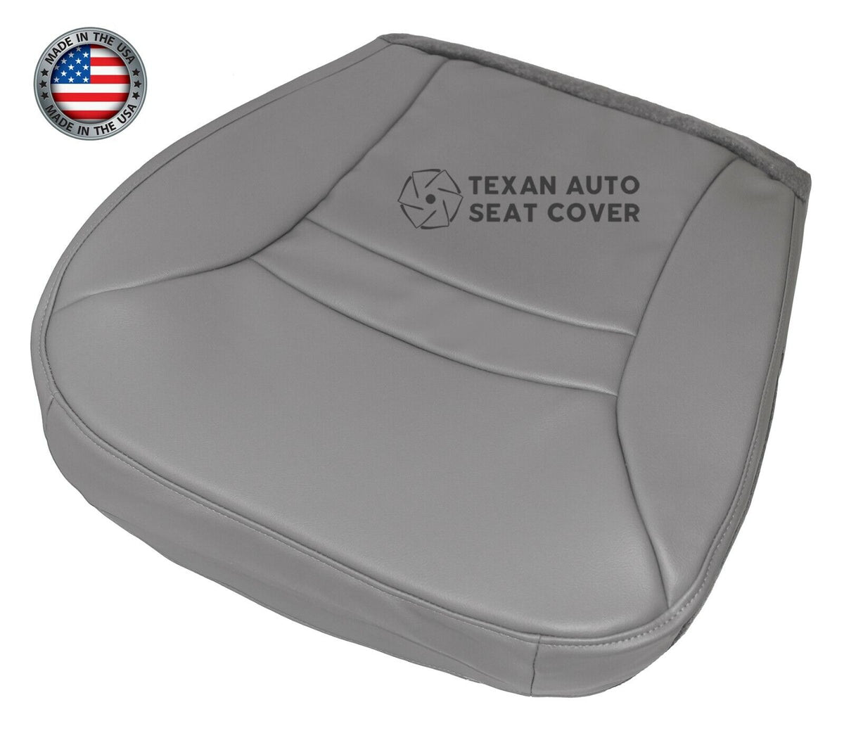 Driver Bottom Vinyl Seat Cover For 2000–2002 Chevy Express Passenger Van – Pewter Gray
