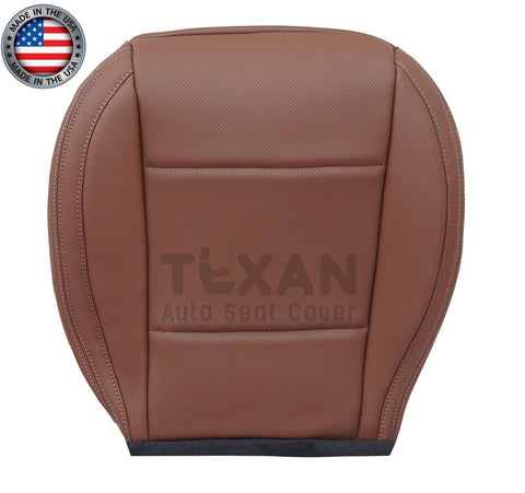 Compatible with 2015, 2016, 2017 Subaru Outback Passenger Bottom Perforated Synthetic Leather Replacement Seat Cover Brown