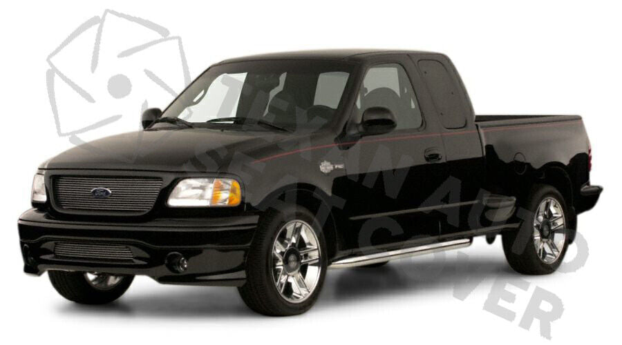 2000 Ford F-150 Harley Davidson Crew-Cab Passenger Side Bottom Synthetic Leather Replacement Seat Cover Black