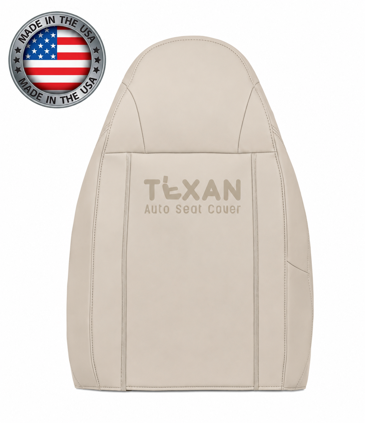 Fits 2004-2009 Cadillac XLR Convertible Passenger Backrest PERFORATED Leather Replacement Seat Cover Shale