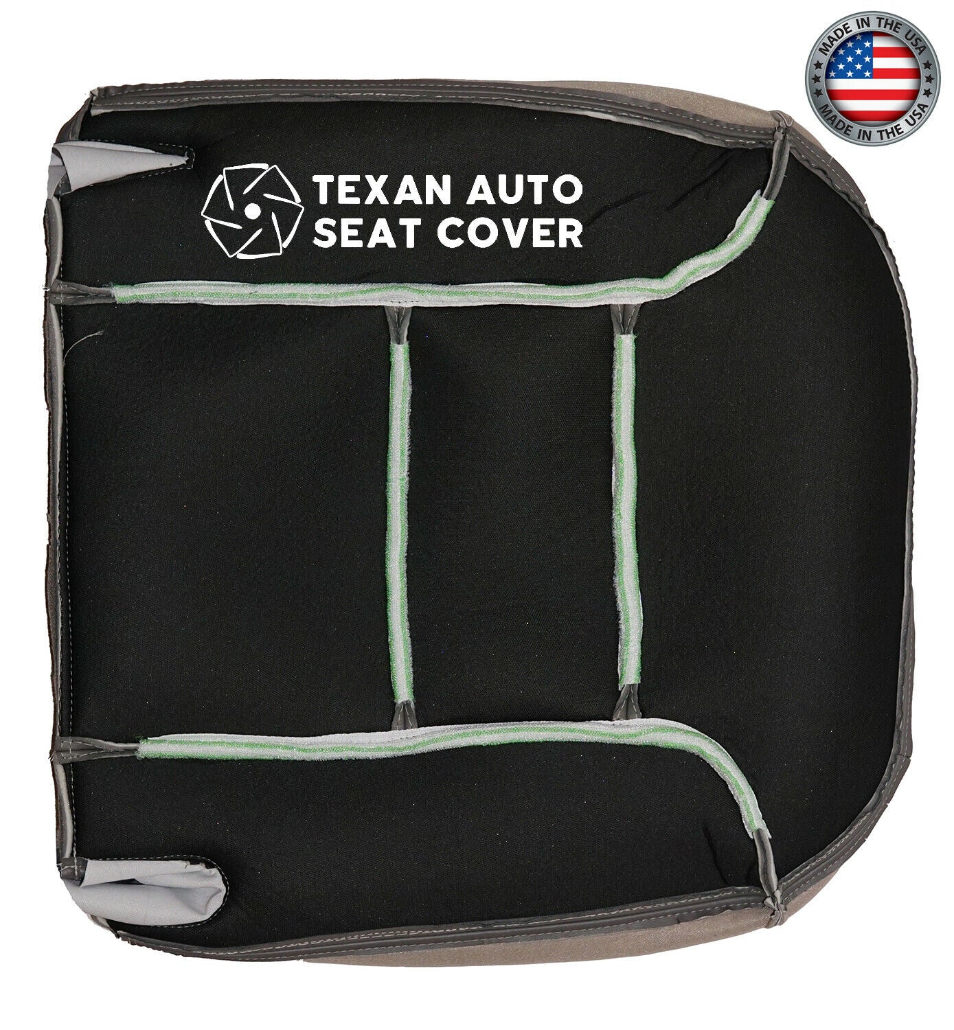 1999, 2000 Chevy Tahoe Limited, Z71 -Driver Side Bottom Leather Replacement Seat Cover 2 Tone Gray