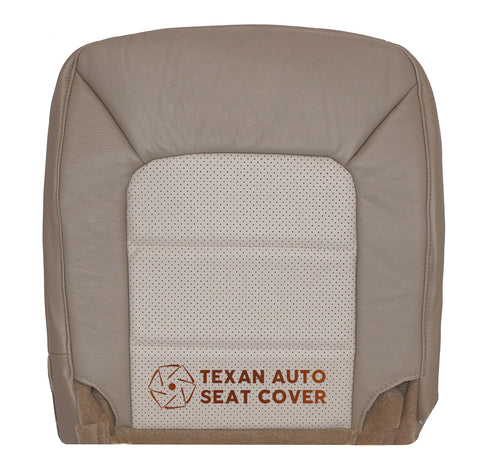 2003 to 2006 Ford Expedition Eddie Bauer Driver Bottom Perforated Vinyl Seat Cover 2tone Tan