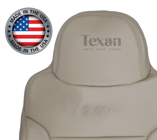 2000, 2001 Ford Excursion Limited Passenger Side Lean Back Leather Replacement Seat Cover Tan