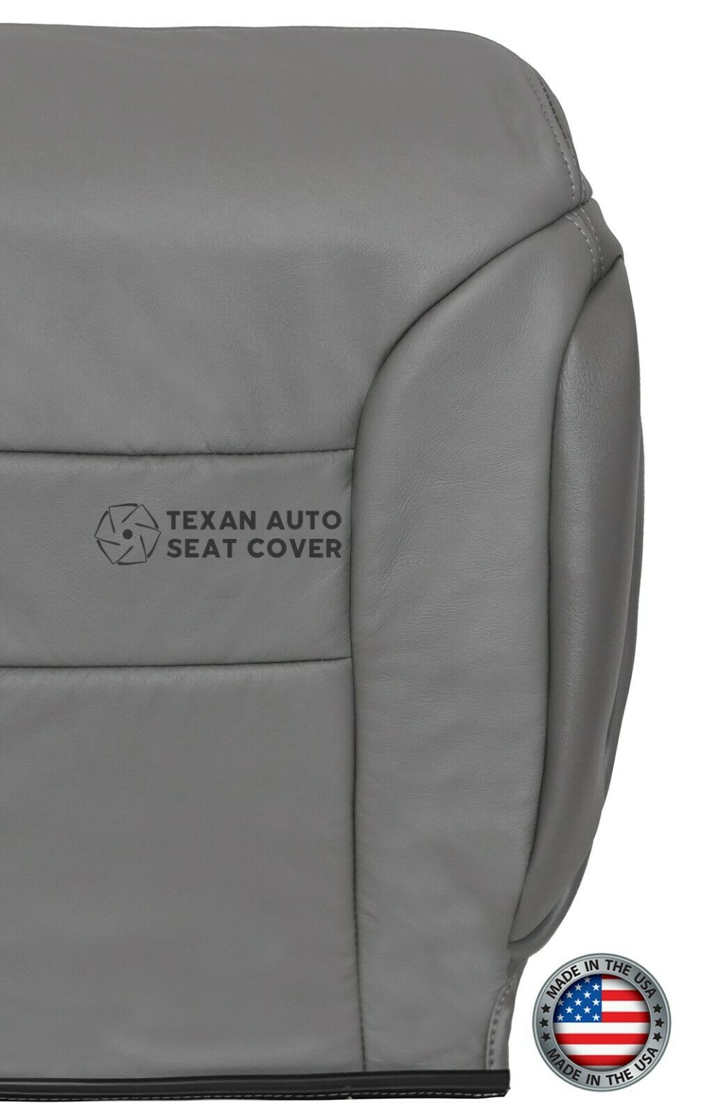 1995 to 2000 Chevy Silverado Driver Side Lean Back Leather Seat Cover Gray