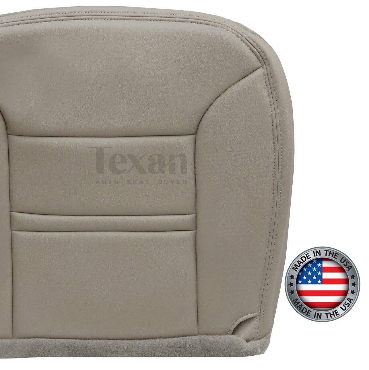 2000, 2001 Ford Excursion Limited Driver Side Bottom Synthetic Leather Replacement Seat Cover Tan