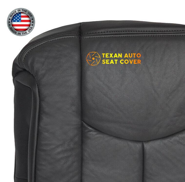 2003 to 2007 Chevy Silverado Passenger Side Lean Back Synthetic Leather Seat Cover Dark Gray