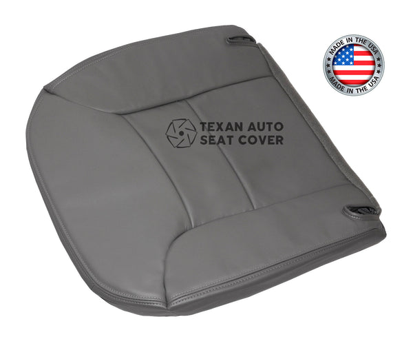 1995 to 2000 Chevy Silverado Driver Side Bottom Leather Seat Cover Gray