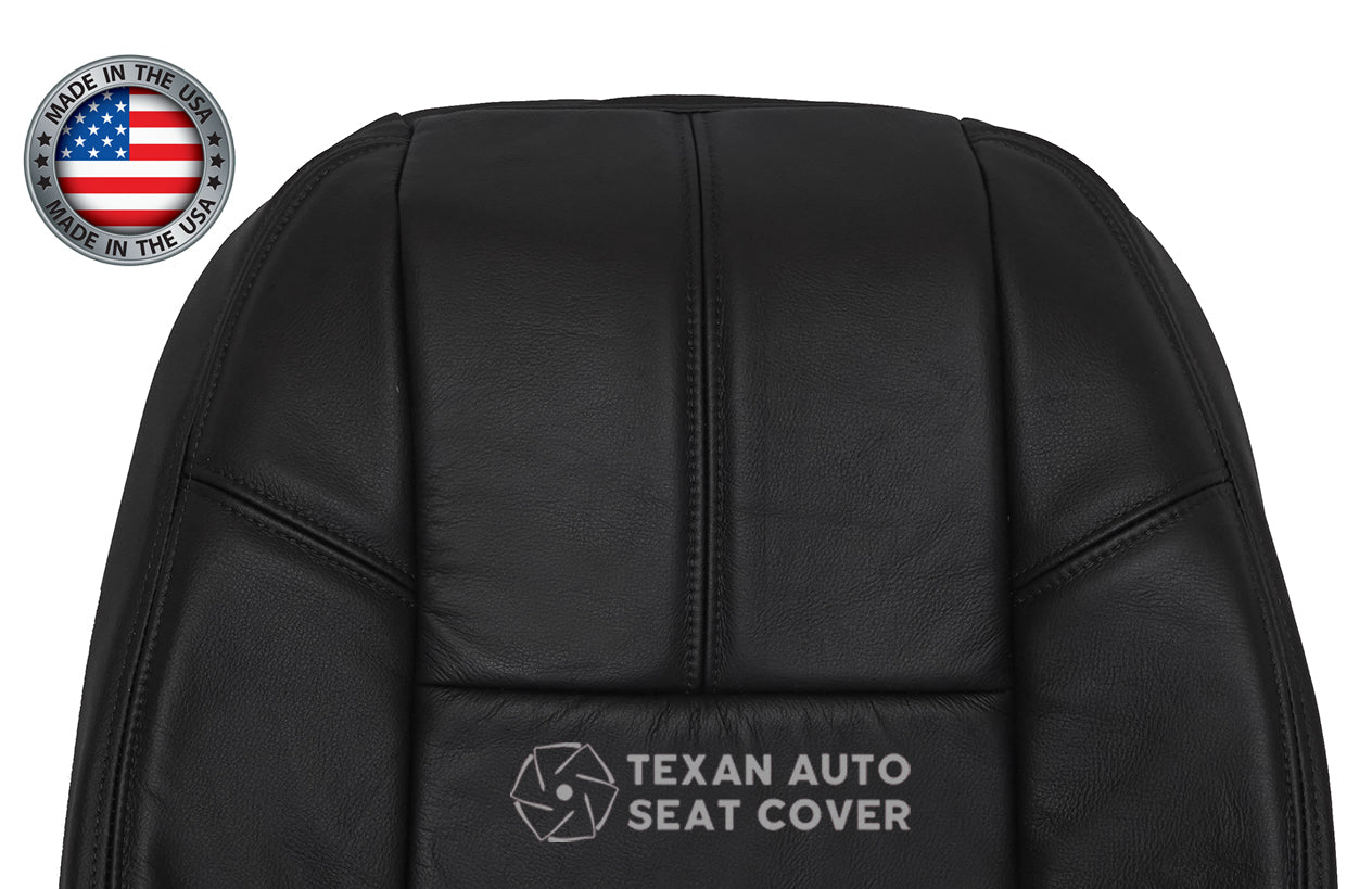 2007 to 2014 Chevy Tahoe/Suburban LS, LT, LTZ Passenger Side Lean Back Synthetic Leather Replacement Seat Cover Black