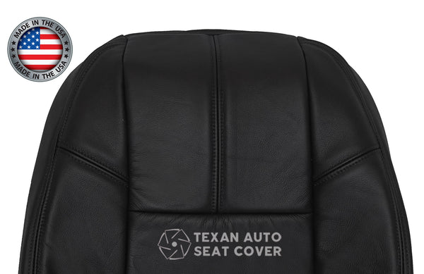 2007 to 2014 Chevy Silverado Driver Lean Back Leather Seat Cover Black