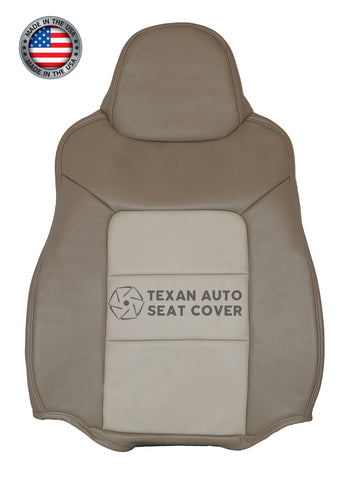 2003 to 2006 Ford Expedition Eddie Bauer. 4X4, 2WD, 4.6L, 5.4L Driver Lean Back Vinyl Seat Cover Tan