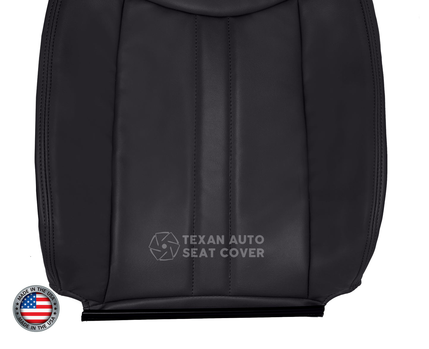 1997 to 2016 Chevy Express Van Driver Side Lean Back Synthetic Leather Replacement Seat Cover Dark Gray