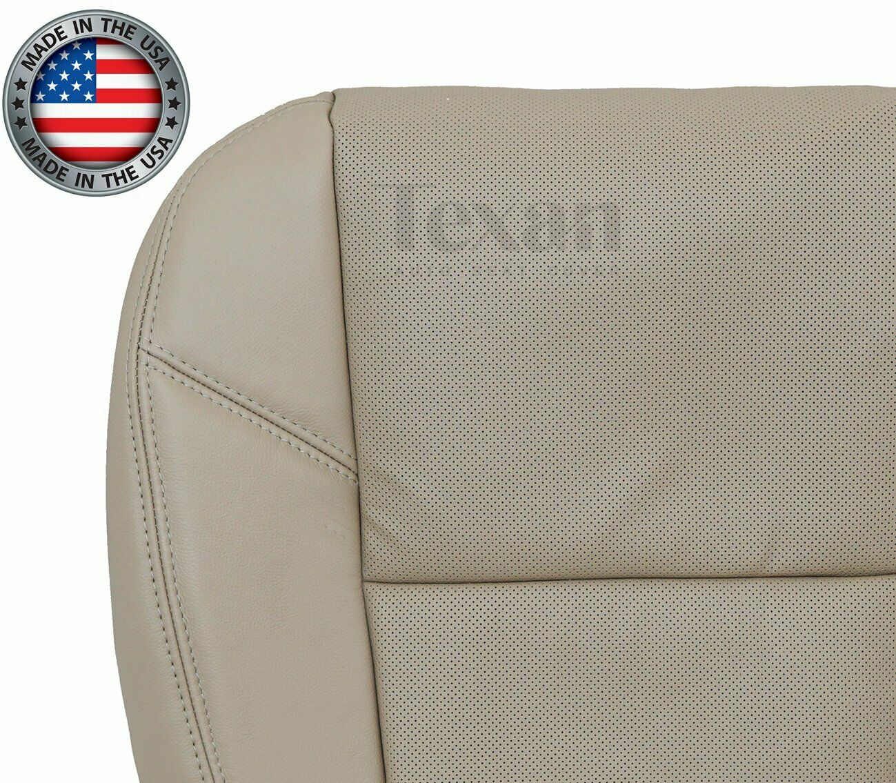 2012 to 2014 Chevy Silverado Passenger Bottom Leather Perforated Seat Cover Tan