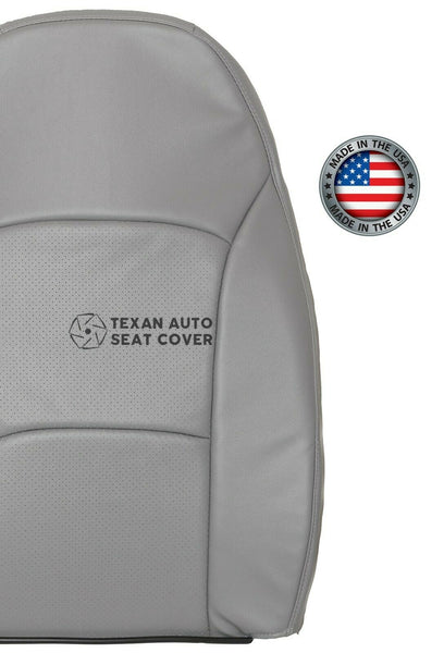 2000 2001 2002 2003 Ford E150 E250 E350 E450 E550 Econoline Van Driver Side Lean back Perforated Synthetic Leather Replacement Cover Gray