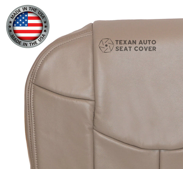 Fits 2002 Chevy Avalanche 1500 2500 LT LS Z71, Z66 Passenger Side Bottom Synthetic Leather Replacement Seat Cover Tan