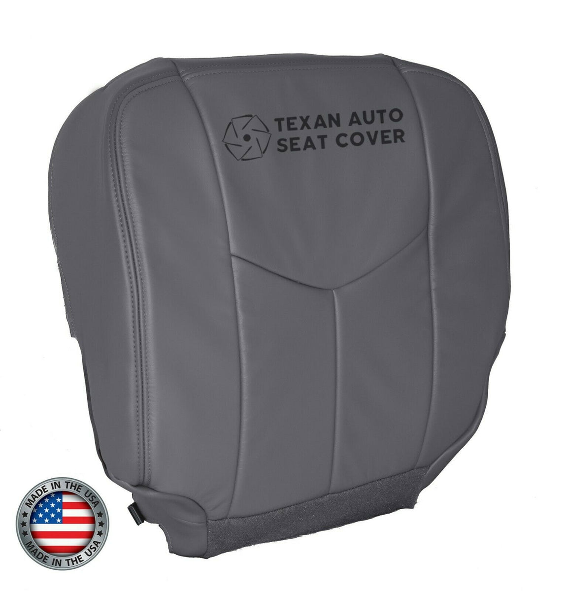 Driver Bottom Leather Replacement Seat Cover For 2003-2007 GMC Sierra/Yukon | Very Dark Gray, Trim Code 69i/692