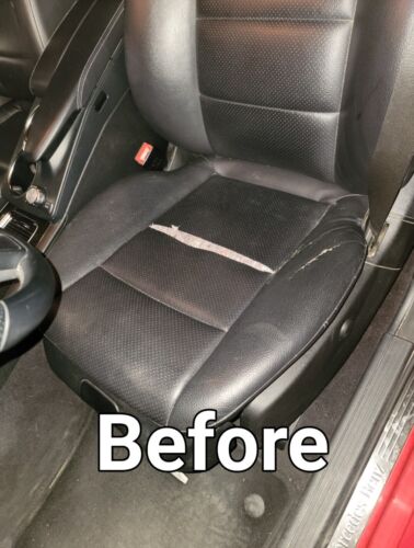 2002 Cadillac Escalade EXT Driver Bottom Perforated Leather Replacement Seat Cover Shale