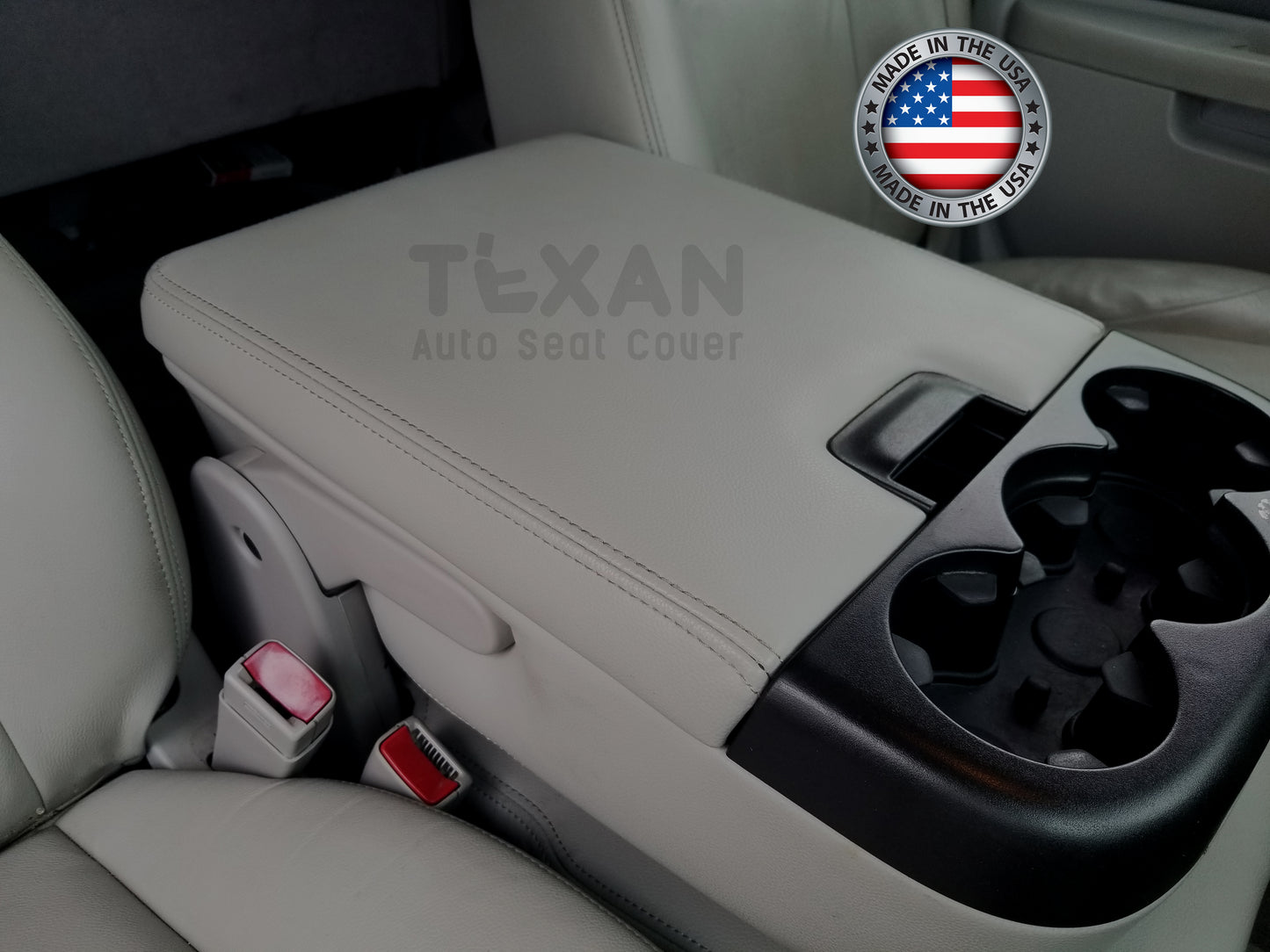 2007 to 2014 GMC Sierra Center Console Replacement Lid Cover Gray