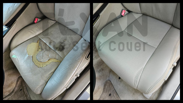 2006, 2007 Pontiac Torrent Driver Bottom Leather Replacement Seat Cover Tan