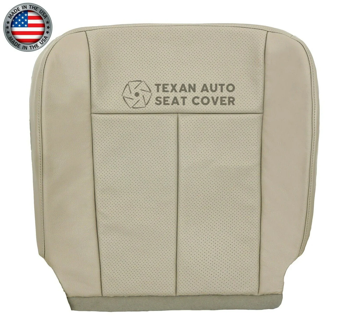 2007 to 2014 Ford Expedition Passenger Side Bottom Perforated Synthetic Leather Replacement Seat Cover Tan