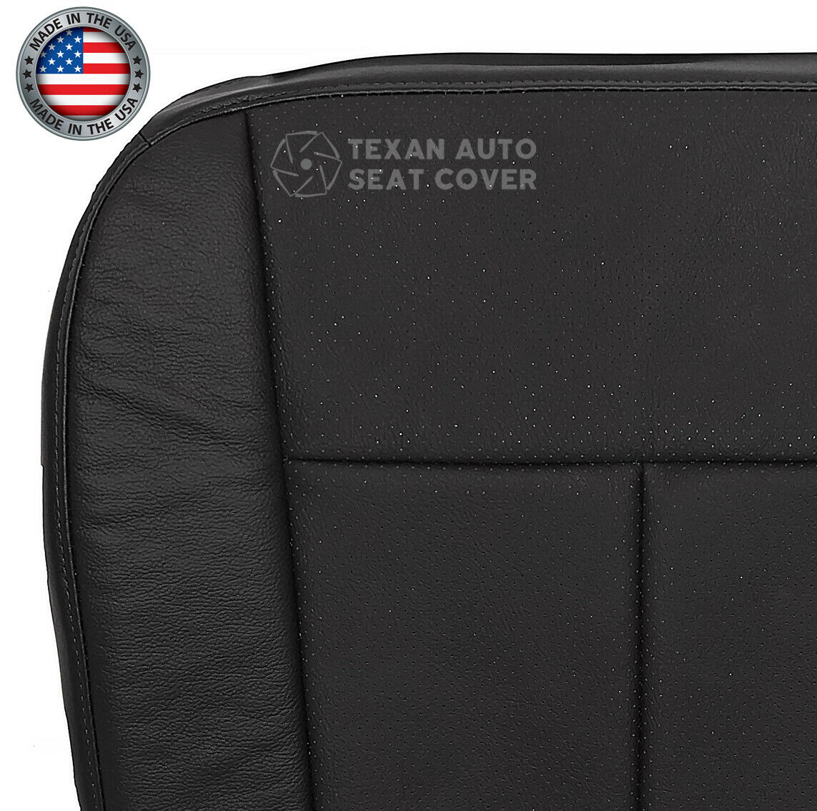 2007 to 2014 Ford Expedition Driver Side Bottom Perforated Synthetic Leather Replacement Seat Cover Black
