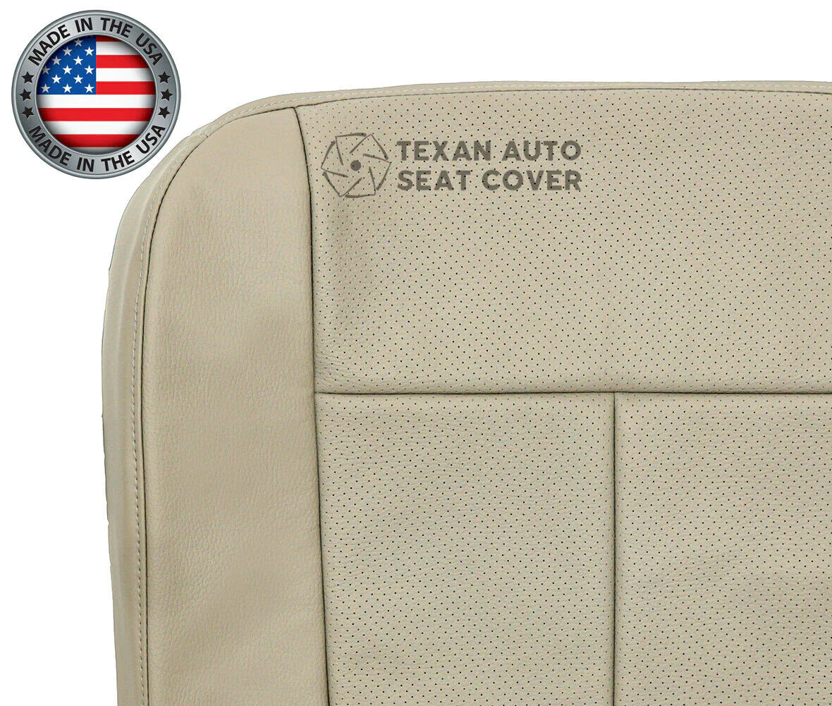 2007 to 2014 Ford Expedition Driver Side Bottom Perforated Synthetic Leather Replacement Seat Cover Tan
