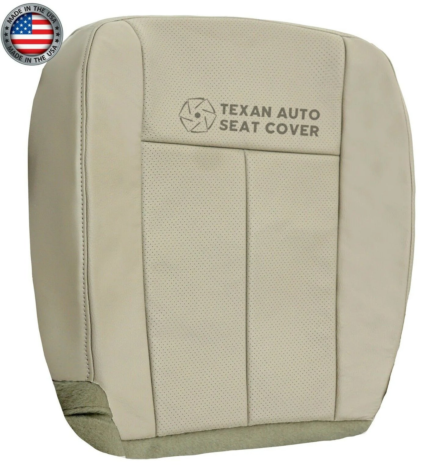 2007 to 2014 Ford Expedition Driver Side Bottom Perforated Synthetic Leather Replacement Seat Cover Tan