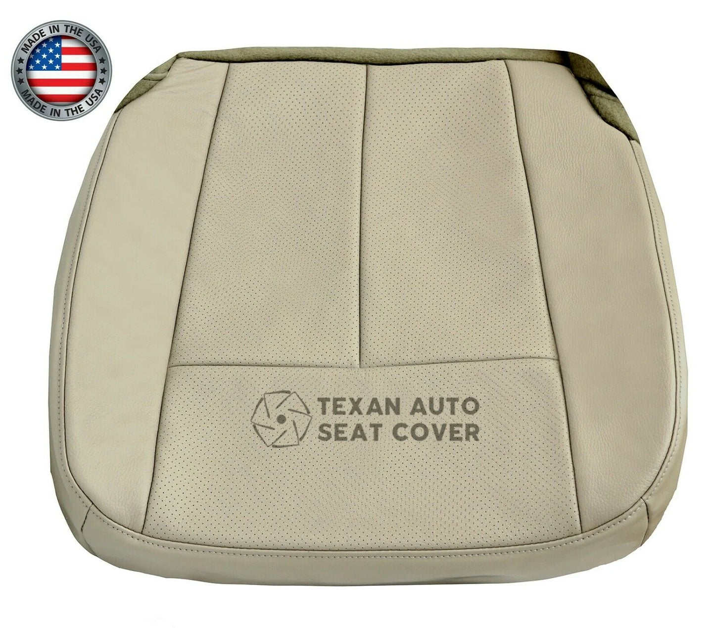 2007 to 2014 Ford Expedition Driver Side Bottom Perforated Synthetic Leather Replacement Seat Cover Tan