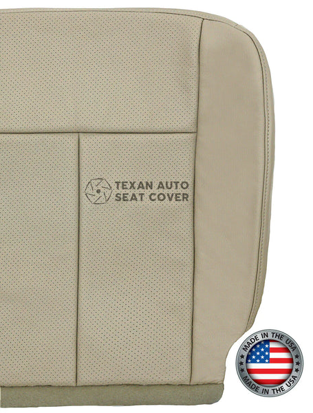 2007 to 2014 Ford Expedition Passenger Side Bottom Perforated Synthetic Leather Replacement Seat Cover Tan
