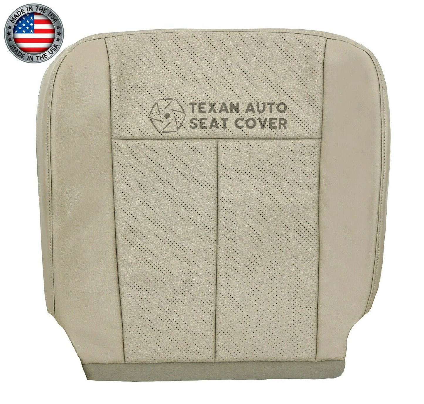 2007 to 2014 Ford Expedition Driver Side Bottom Perforated Synthetic Leather Replacement Seat Cover Tan