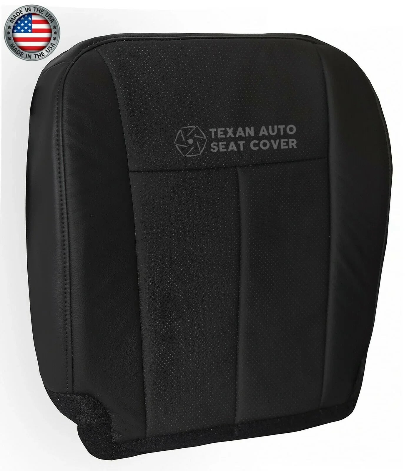 2007 to 2014 Ford Expedition Passenger Side Bottom Perforated Synthetic Leather Replacement Seat Cover Black