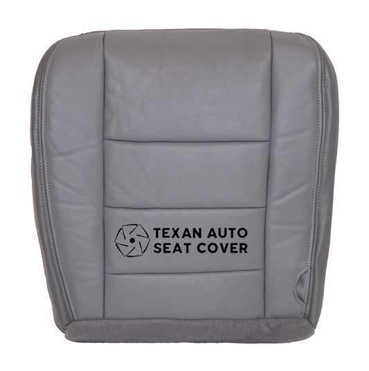 2002 to 2005 Ford Excursion Limited, XLT 4X4 Driver Bottom Leather Replacement Seat Cover Gray