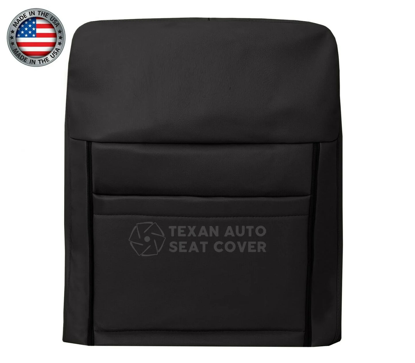 2007 to 2014 Ford Expedition Passenger Side Lean Back Perforated Synthetic Leather Replacement Seat Cover Black