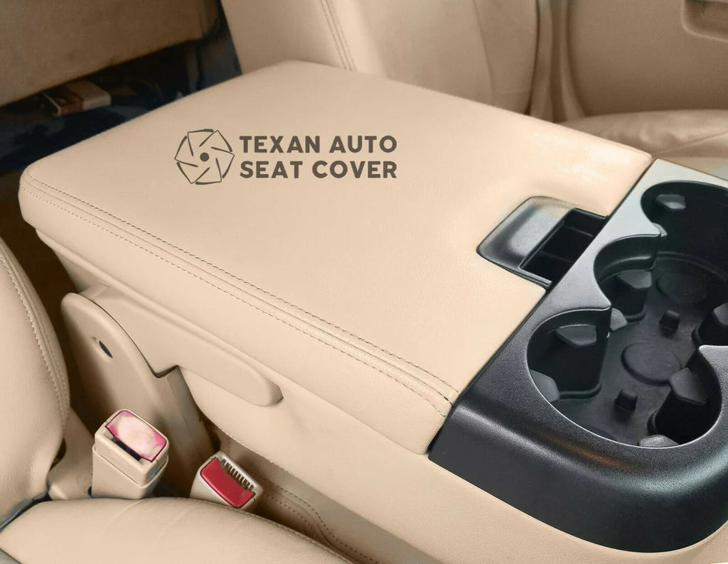 Fits 2007 to 2014 GMC Sierra Center Console Replacement Lid Cover Tan