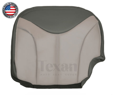 2001, 2002 GMC Sierra Denali C3 Driver Side Bottom Leather Replacement Seat Cover 2 Tone Gray/Shale