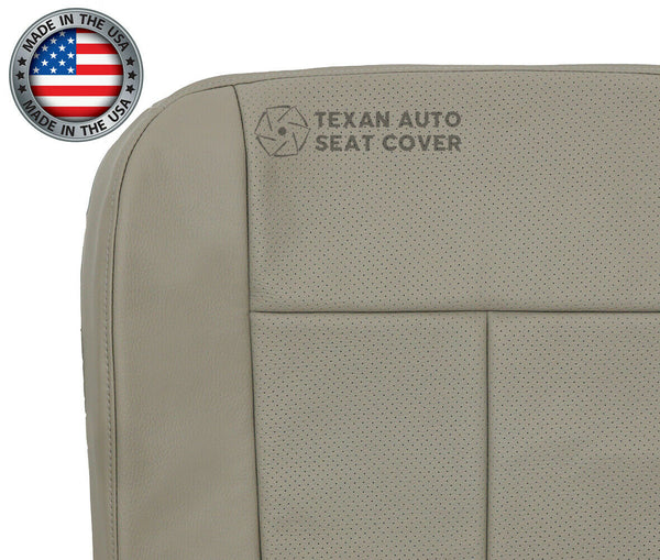 2007 to 2014 Ford Expedition Passenger Side Bottom Perforated Synthetic Leather Replacement Seat Cover Gray