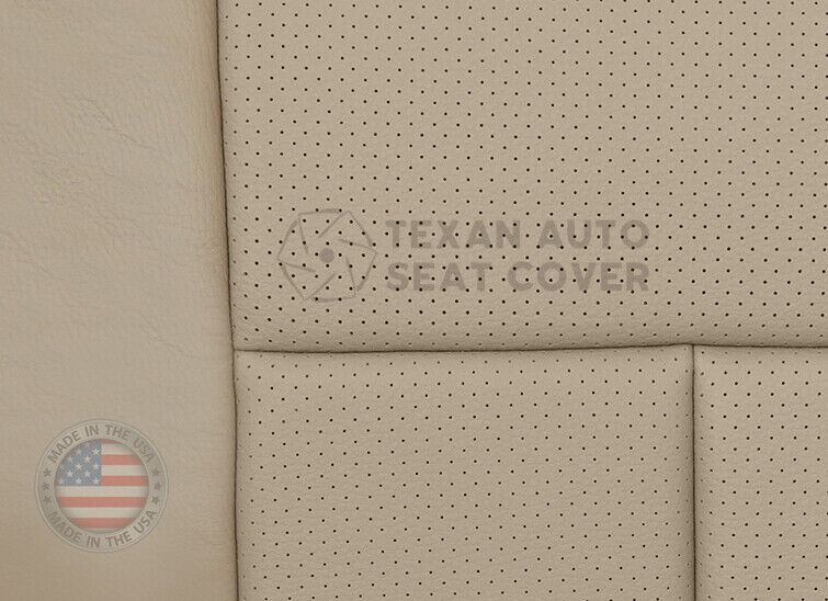 2011, 2012, 2013, 2014 Ford F150 Lariat Passenger Bottom Perforated Synthetic Leather Seat Cover Adobe Tan