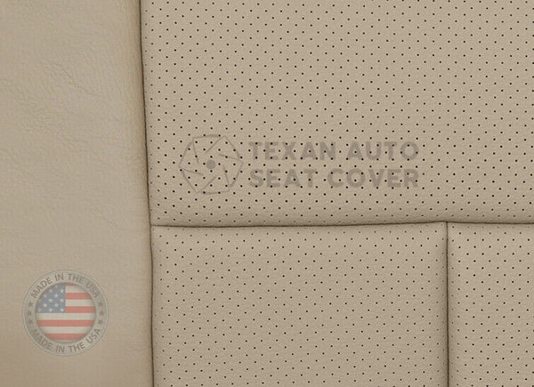 2011, 2012, 2013, 2014 Ford F150 Lariat Passenger Bottom Perforated Synthetic Leather Seat Cover Adobe Tan