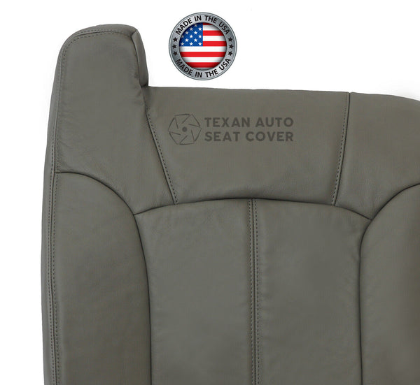 1999 to 2002 GMC Sierra Passenger Side Lean Back Leather Seat Cover Gray