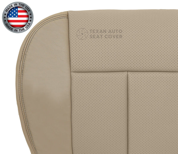 2009, 2010 Ford F150 Lariat Passenger Side Bottom Perforated Leather Replacement Seat Cover Tan