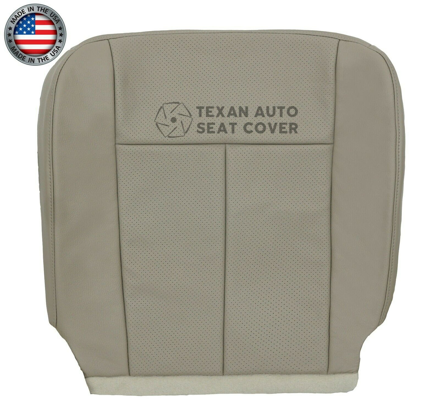 2007 to 2014 Ford Expedition Driver Side Bottom Perforated Synthetic Leather Replacement Seat Cover Gray