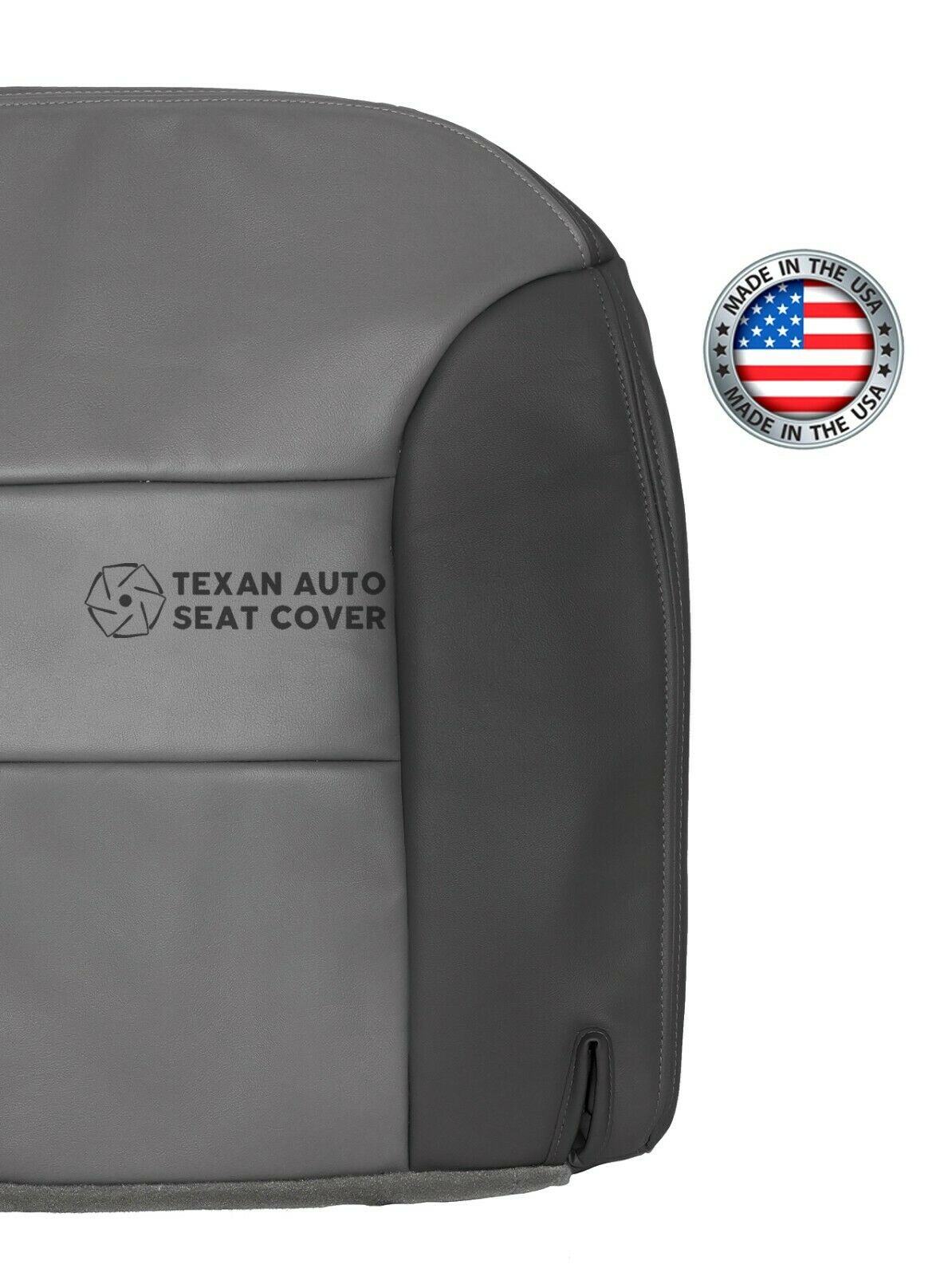 1999, 2000 Chevy Tahoe Limited, Z71 -Driver Side Bottom Vinyl Replacement Seat Cover 2 Tone Gray