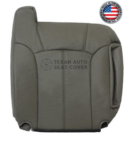 1999 to 2002 GMC Sierra Driver Side Lean Back Leather Seat Cover Gray