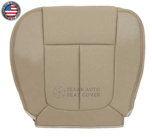2011, 2012, 2013, 2014 Ford F150 Lariat Passenger Bottom Perforated Synthetic Leather Seat Cover Adobe Tan
