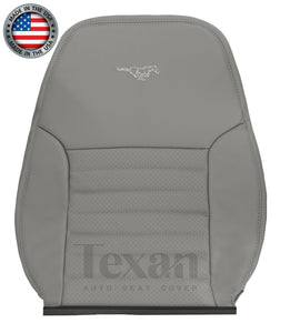 1999 to 2004 Ford Mustang GT V8 Passenger Side Lean Back Perforated Synthetic Leather Replacement Seat Cover Gray